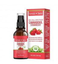 CBD Oil Drops in MCT Oil Strawberry 10% Concentration, THC  <0.2% Spray