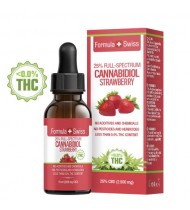 CBD Oil Drops in MCT Oil Strawberry 10% Concentration, THC <0.0% Pipette